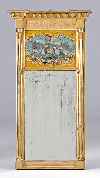 Appraisal: AMERICAN CLASSICAL MIRROR ENGAGEMENT OF LAKE ERIE probably New York