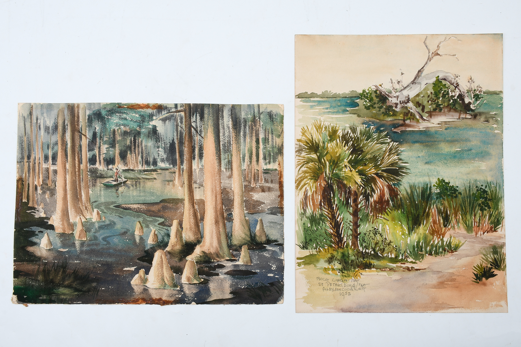 Appraisal: PC FLORIDA PAINTING LOT ''Boca Ciega Bay St Petersburg Florida