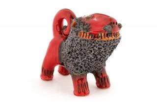 Appraisal: Billy Ray Hussey Standing Chinese Red Lion Billy Ray Hussey