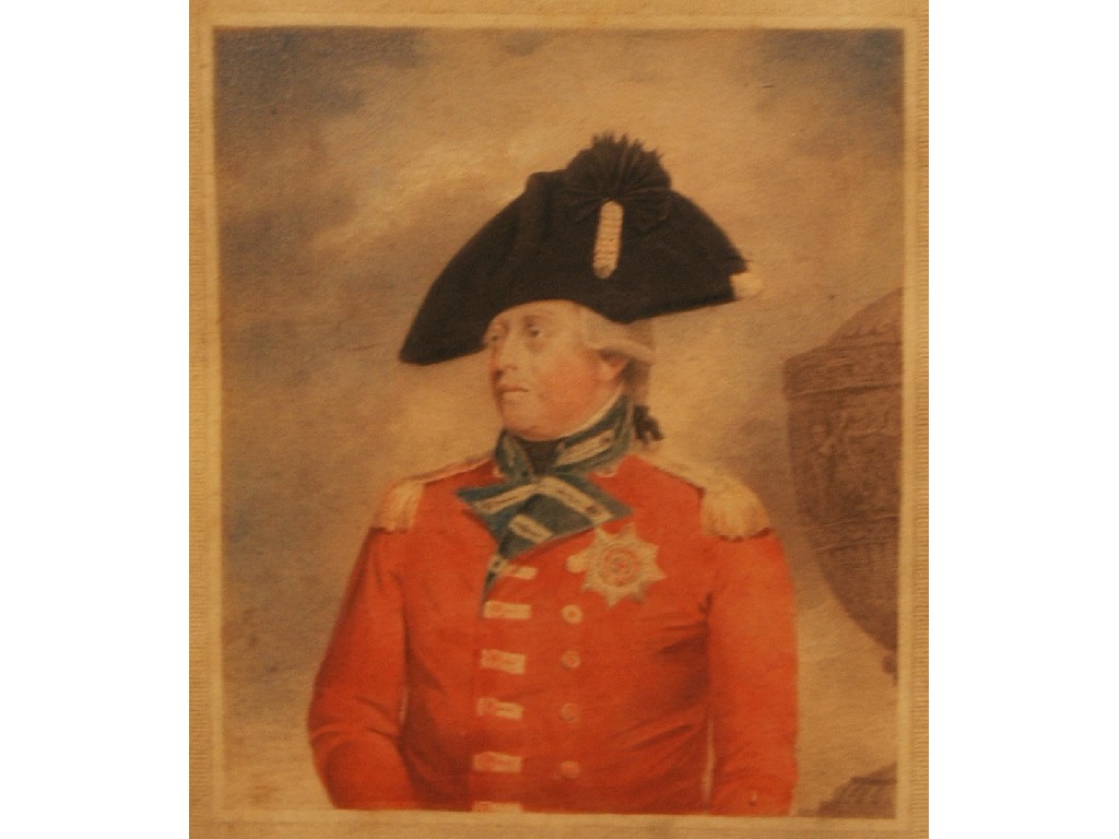 Appraisal: Mezzotint of George III from a miniature by William Grimaldi