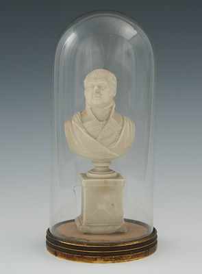 Appraisal: A Finely Carved Wax Portrait Bust of the Duke of