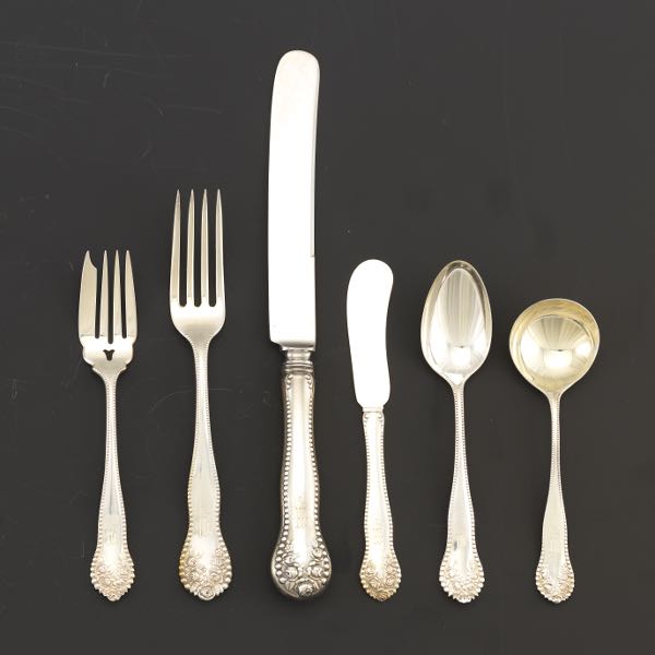 Appraisal: GORHAM STERLING FLATWARE LANCASTER PATTERN Totaling pieces including twelve knives