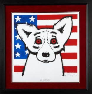 Appraisal: George Rodrigue - Louisiana God Bless America silkscreen pencil signed