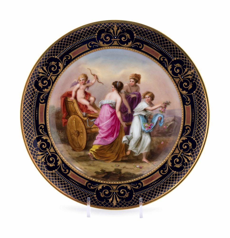 Appraisal: A Vienna Painted and Parcel Gilt Porcelain Cabinet Plate A