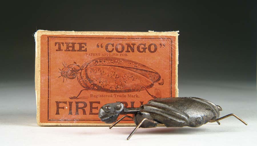 Appraisal: BOXED CONGO FIRE BUG CAP SHOOTER AN Maker unknown Cap