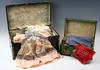 Appraisal: DOLL ACCESSORIES - Two small steamer trunks filled with period