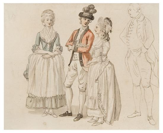 Appraisal: Paul Sandby - Group portrait of Fanny Burney Susan Burney