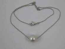 Appraisal: A South Sea cultured pearl pendant on ct white gold