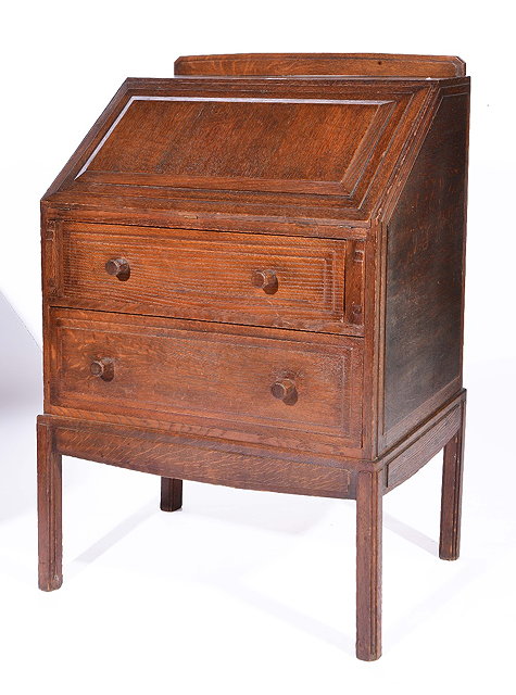 Appraisal: Brynmawr oak bureaucirca from designs by Paul Matt with bureau