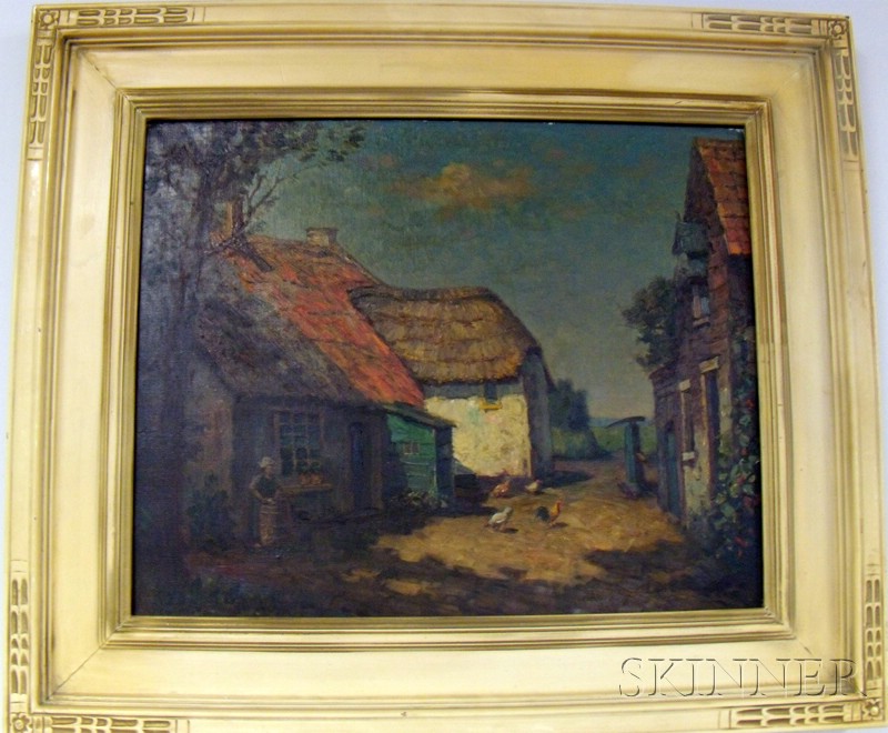 Appraisal: Attributed to Louis Soonius Dutch - Farmyard Signed or inscribed