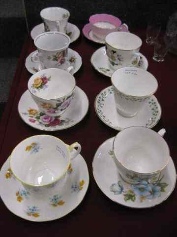 Appraisal: Fine Bone China Cups Saucers various florals