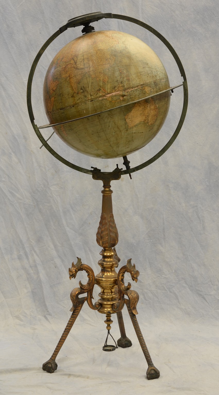 Appraisal: Juvet Co Terrestrial Relative Time Globe cast brass base with