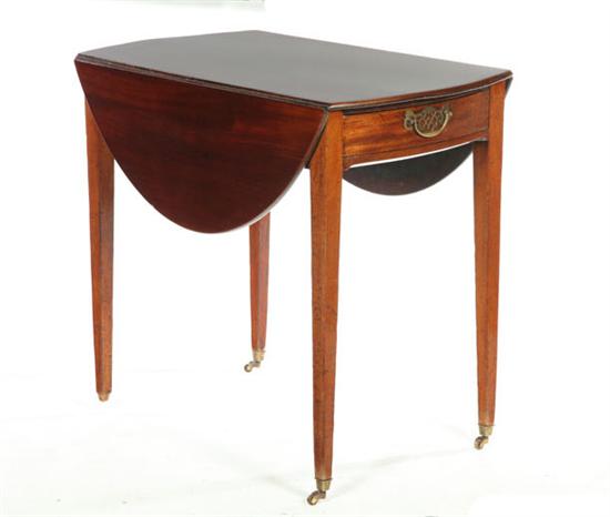 Appraisal: GEORGE III PEMBROKE TABLE England late th century mahogany and