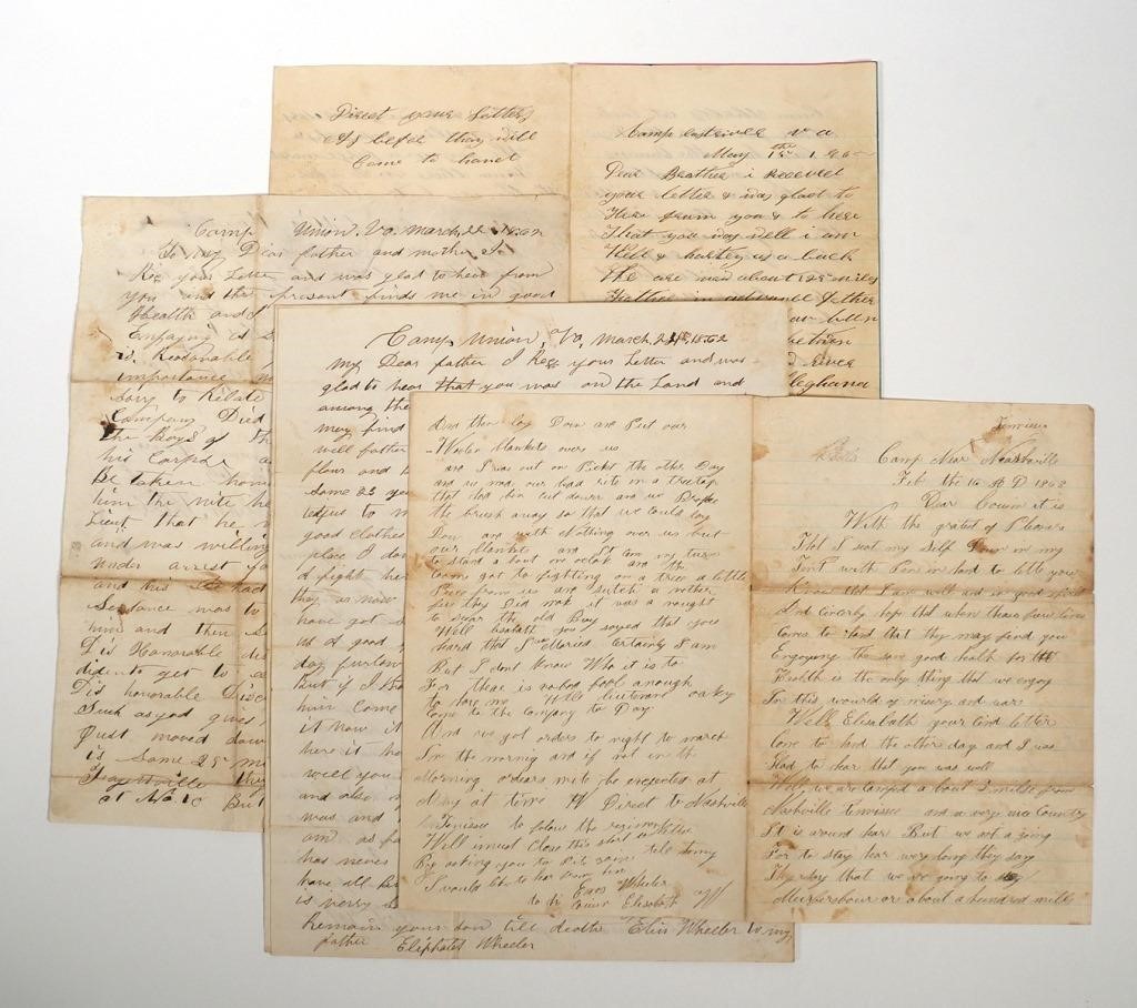 Appraisal: Collection of documents from the Wheeler family of Brown County