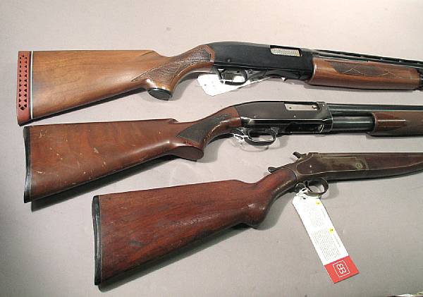 Appraisal: A lot of three American shotguns Comprising Winchester Model slide