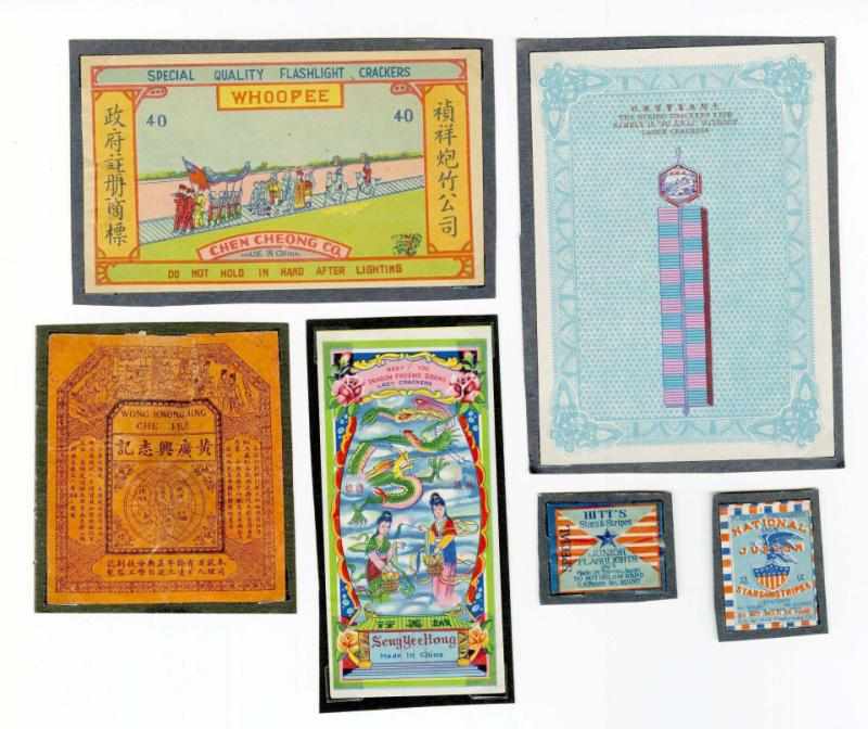 Appraisal: Lot of Firecracker Labels Includes Whoopee Stars and Stripes Hitt's