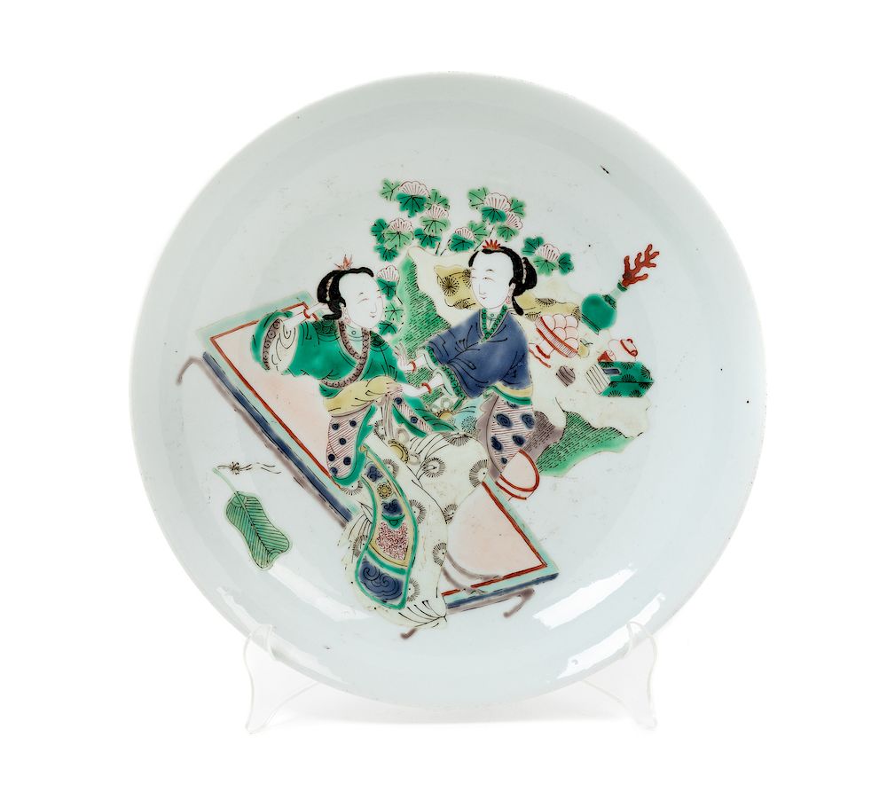 Appraisal: A Famille Verte Porcelain Plate Diam in cm A Famille