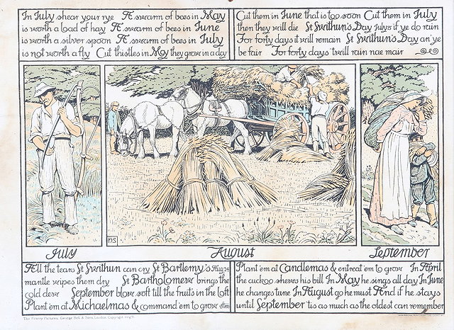 Appraisal: Heywood Sumner British - Summerstudy of harvesting scenesmonogrammed 'hS' within