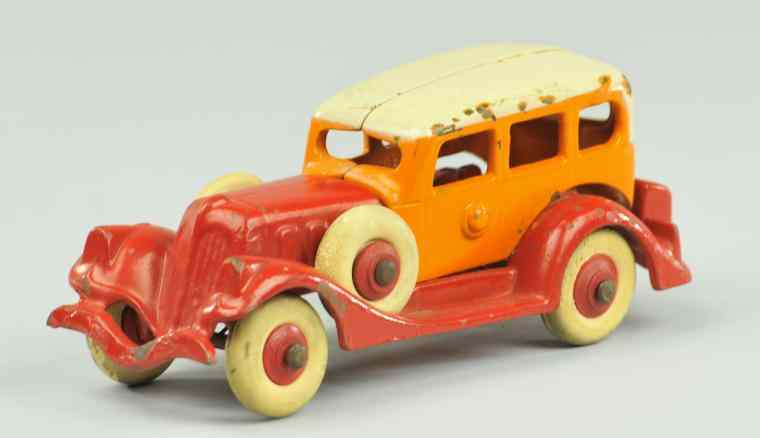 Appraisal: HUBLEY TAKE-APART SEDAN Cast iron painted in white roof red