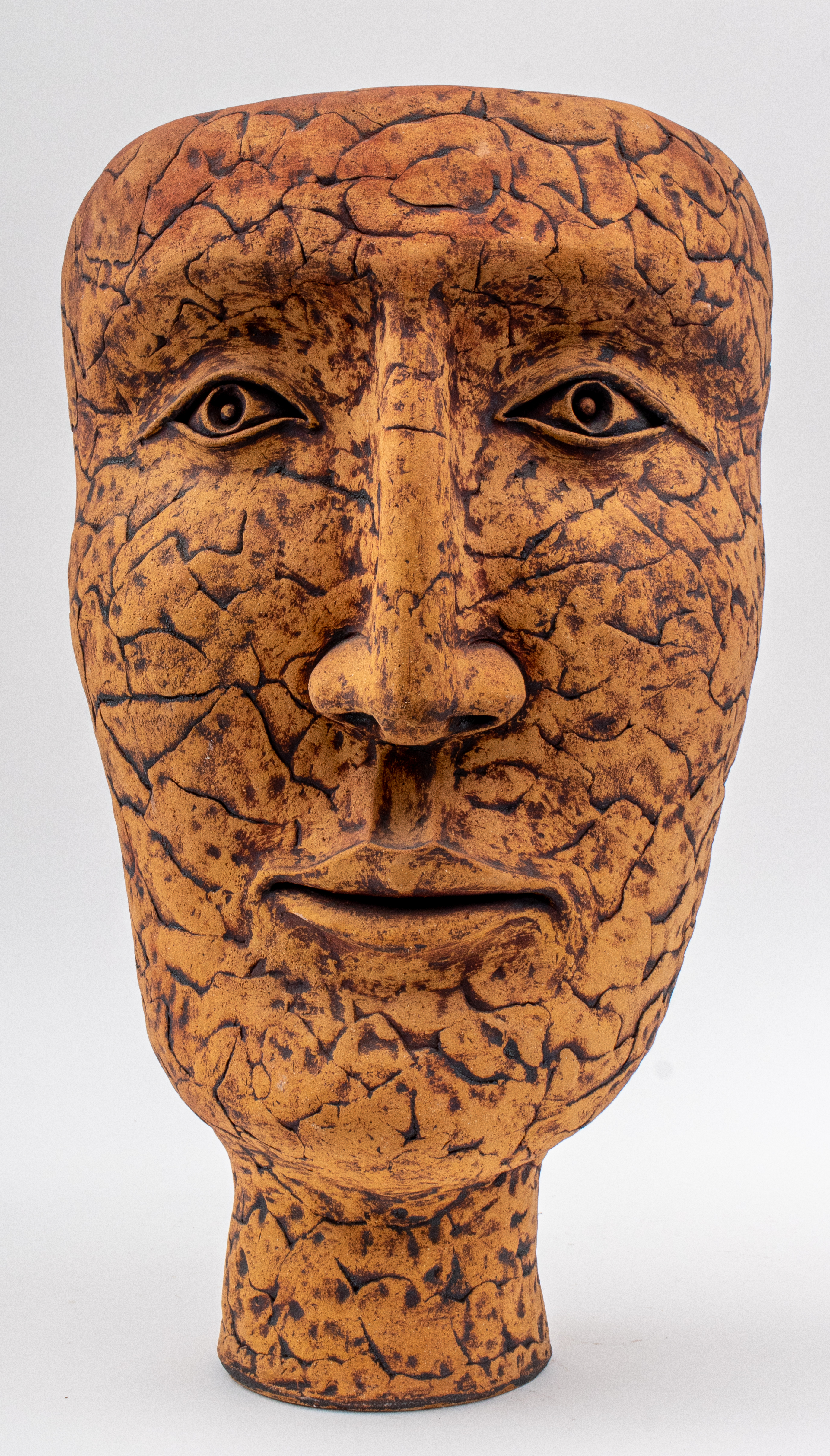 Appraisal: LOUIS MENDEZ ABSTRACTED HEAD CERAMIC SCULPTURE Louis Mendez American -