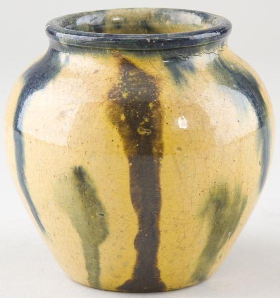 Appraisal: C R Auman NC Pottery Low Vase circa s bulbous