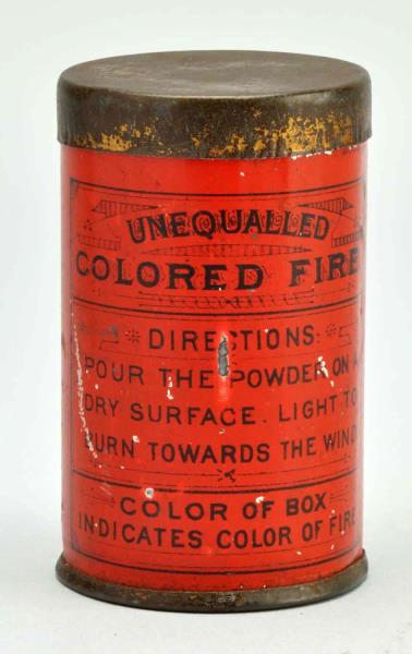 Appraisal: Unequalled Brand Colored Fire Tin An s fireworks manufacturer The