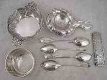 Appraisal: A mixed lot comprising a pierced silver bon bon dish