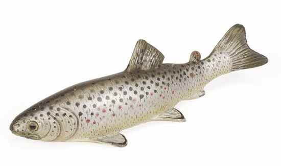 Appraisal: A cold painted bronze model of a salmon possibly Viennese