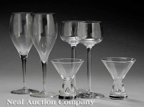 Appraisal: A Group of Baccarat Crystal Stemware including red wine glasses