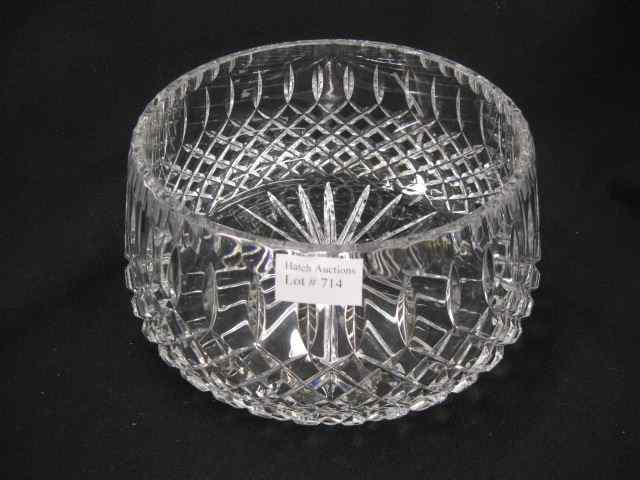 Appraisal: Waterford Cut Crystal Lismore Bowl signed '' excellent