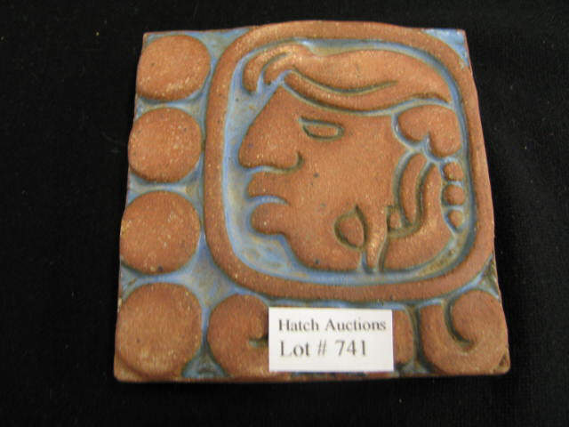 Appraisal: Batchelder Art Pottery Tile profile of a man ' square