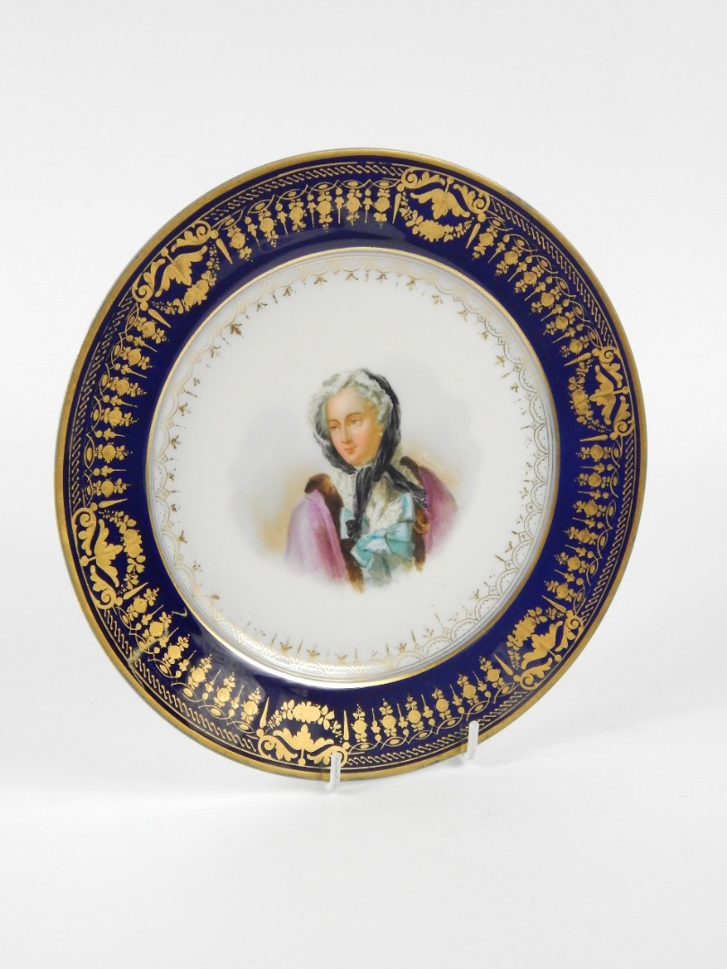 Appraisal: A Sevres porcelain thC plate painted with a portrait of