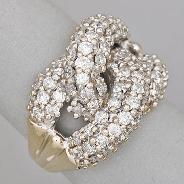 Appraisal: DIAMOND K WHITE GOLD LINK RING Condition Report