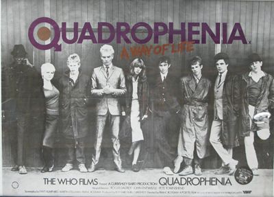 Appraisal: Quadrophenia' a promotional Quad poster loose framed x cm