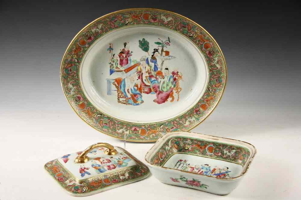 Appraisal: CHINESE EXPORT PORCELAIN PC LOT - Chinese Export Famille Rose