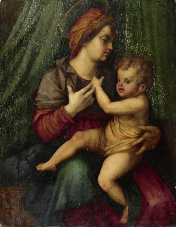 Appraisal: SARTO ANDREA DEL Florence contemporary copy of Madonna and Child