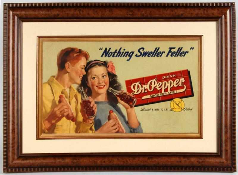 Appraisal: Cardboard s Dr Pepper Horizontal Poster Description Beautifully and expensively