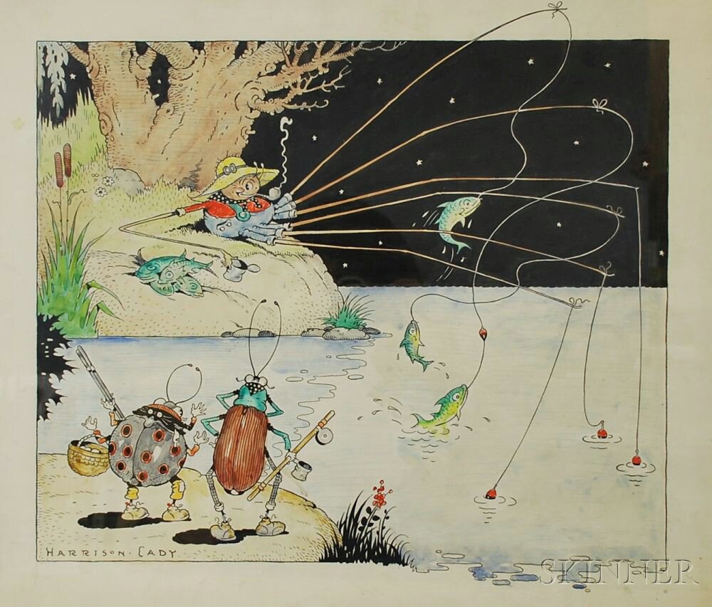 Appraisal: Harrison Cady American - Izaak Walton Centipede Goes Fishing Signed