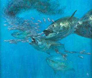 Appraisal: Bluefin by Stanley Meltzoff Stanley Meltzoff - Bluefin oil on