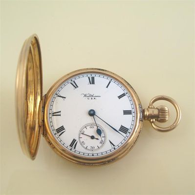 Appraisal: An ct gold cased hunting case pocket watch the white