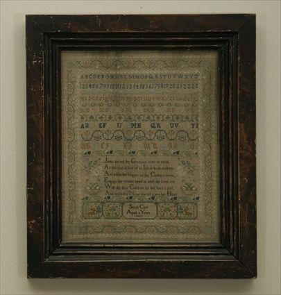 Appraisal: Sampler Stitched by Sarah Carr