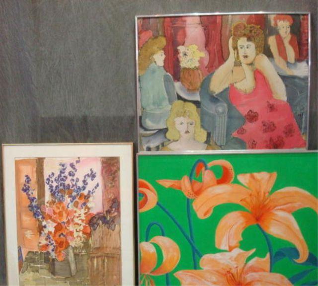 Appraisal: Lot of Paintings by Bea Schwartz Two oils x and