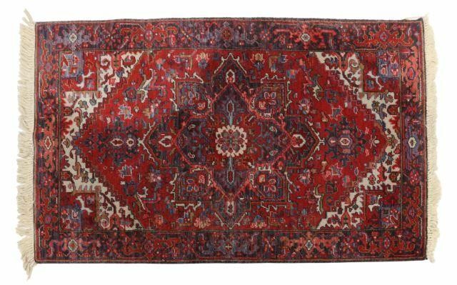 Appraisal: Hand-tied Persian Kadjar rug approx ' l ' w