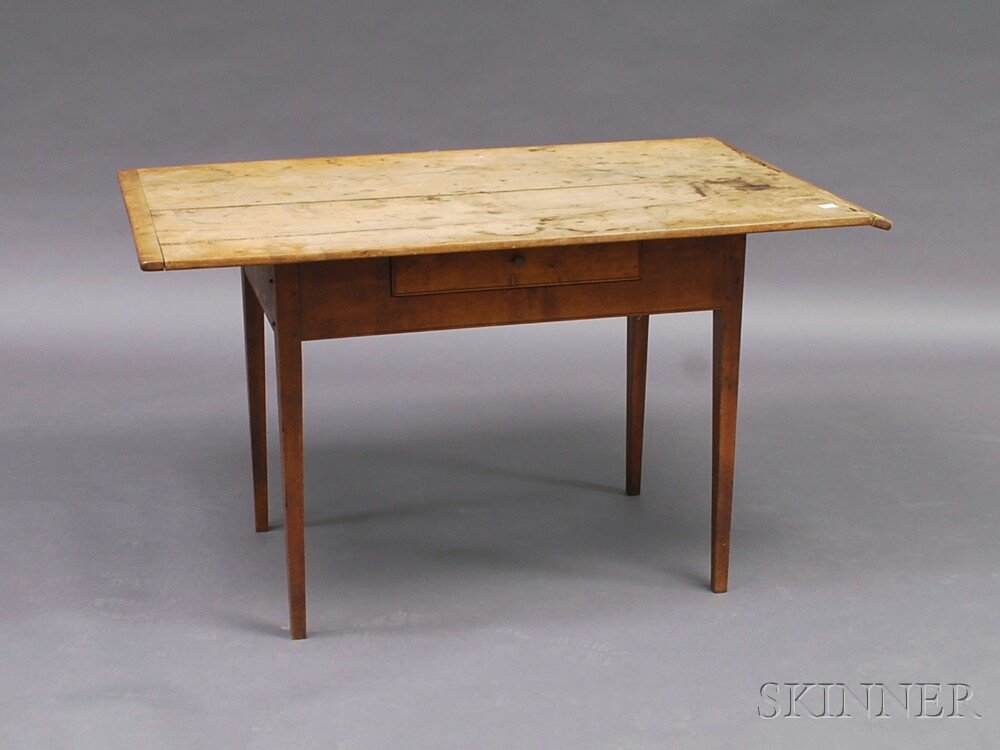 Appraisal: Country Federal Maple One-drawer Tavern Table New England early th