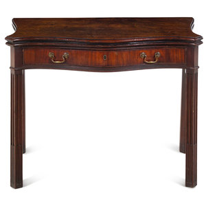 Appraisal: A George III Mahogany Game Table Circa opening to an