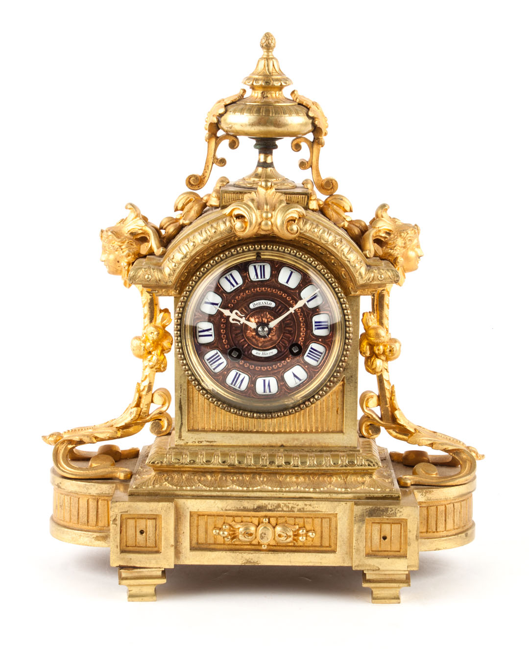 Appraisal: Napoleon III bronze dore mantel clock third quarter- th century