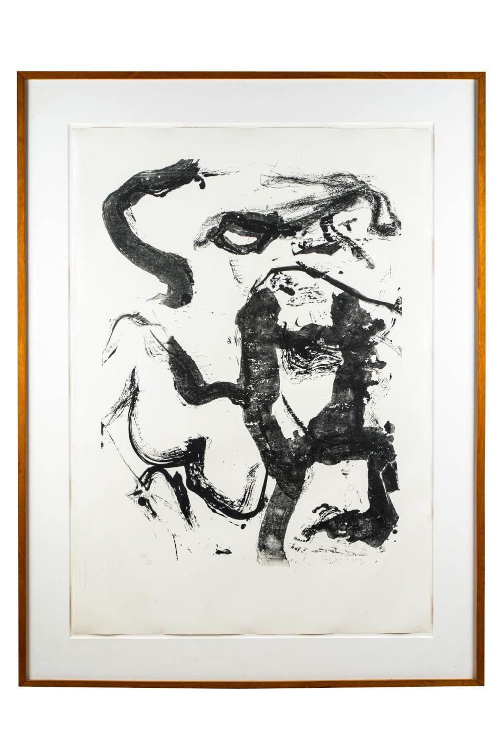 Appraisal: WILLEM DE KOONING - FIGURE AT GERARD BEACH lithograph on