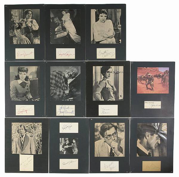 Appraisal: A collection of clipped movie star signatures s- s All