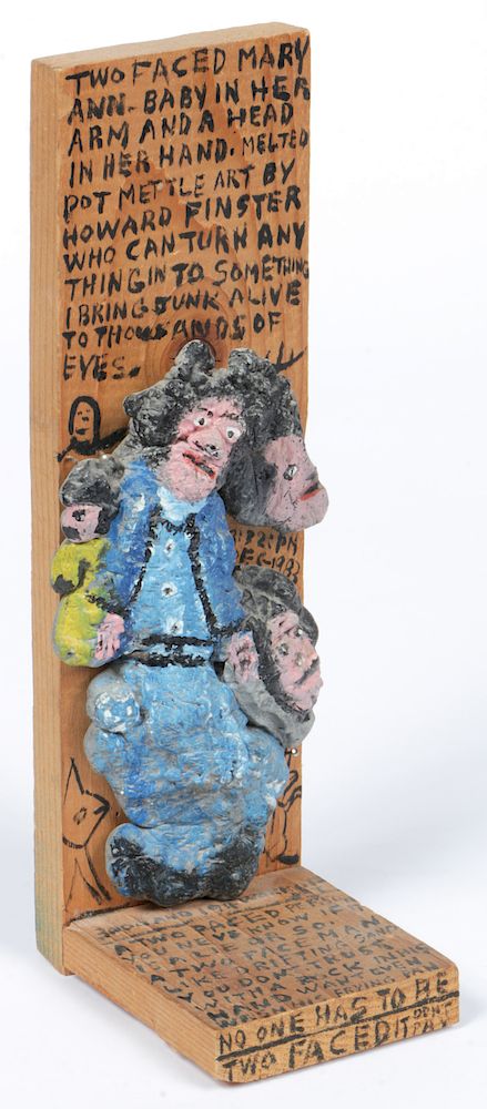 Appraisal: Howard Finster - Two Faced Howard Finster American - Two