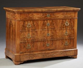 Appraisal: French Louis Philippe Carved Walnut Commode th c the rounded